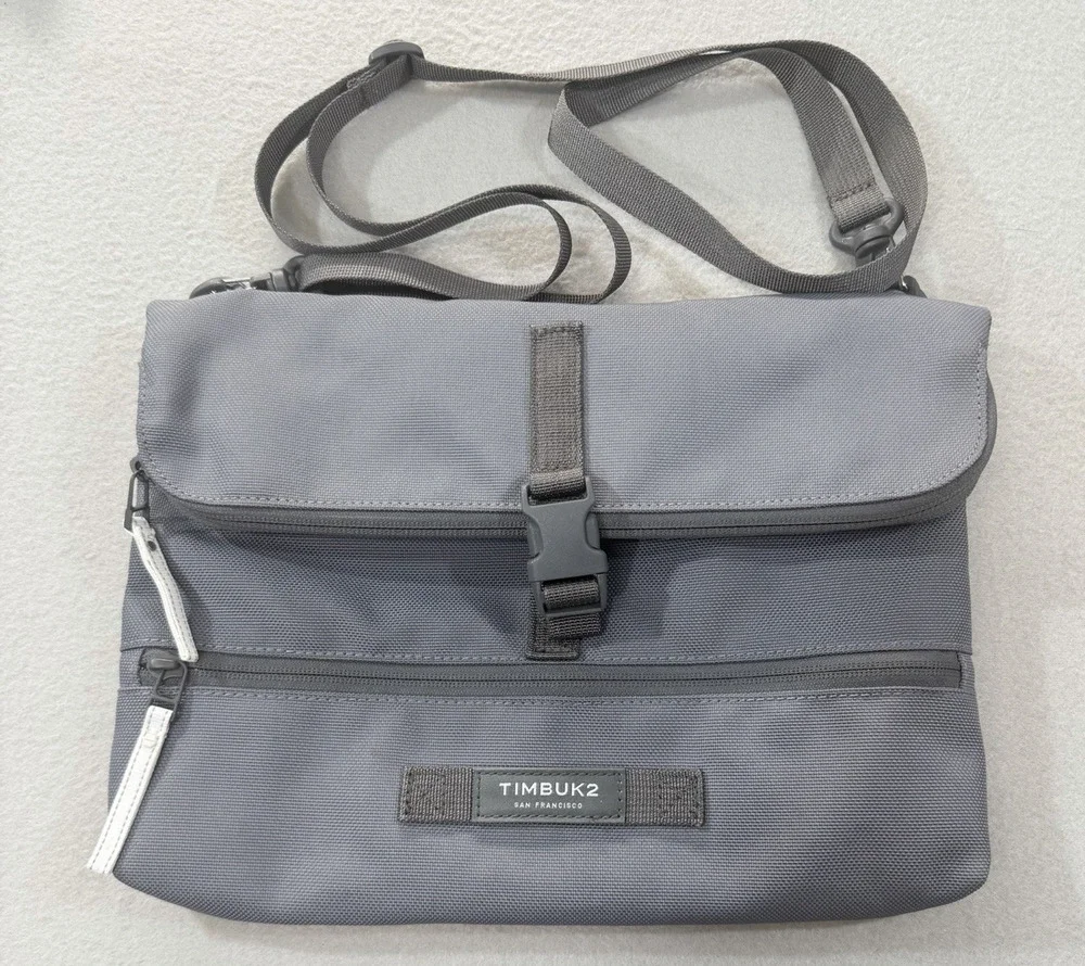 TIMBUK2 Page Crossbody Grey Fold Over Bag Satchel Utility Gorpcore Travel